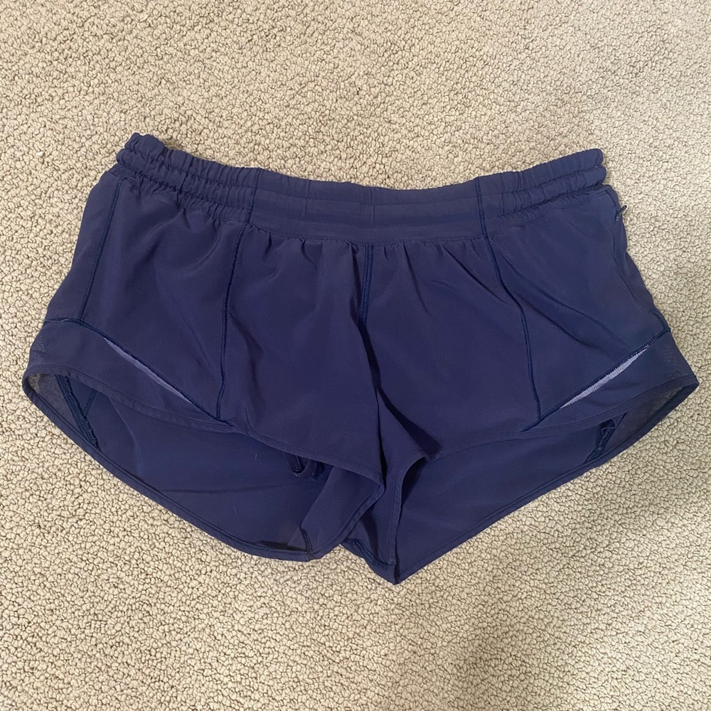 Navy blue lululemon hotty hot shorts!